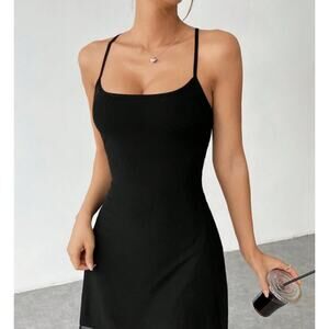 Shein Spaghetti Strap Black Slip Dress Small